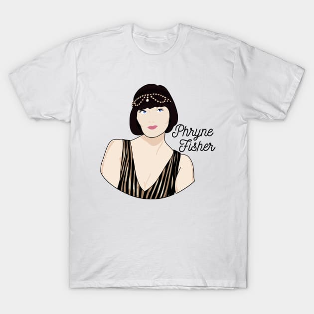 Flapper Phryne Fisher T-Shirt by acrazyobsession